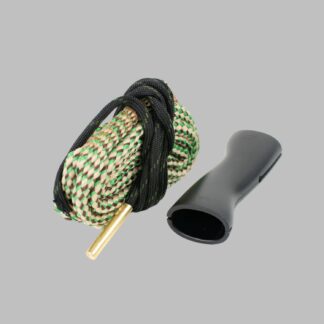 7,62mm bore snake reinigungsschnur mit zwei integrierten bronzebürsten und griff