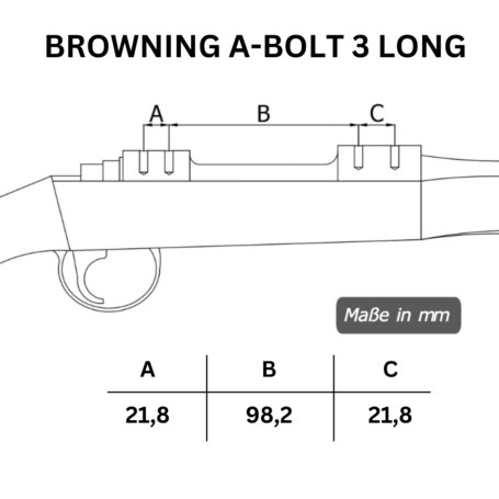 picatinny-rail BROWNING A-BOLT 3 LONG Lochabstnde